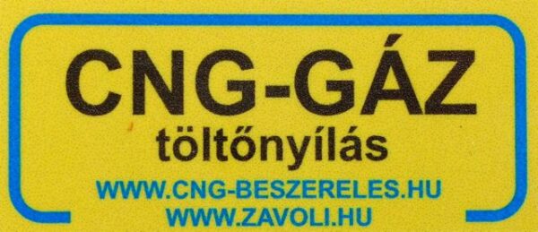 Sárga matrica CNG