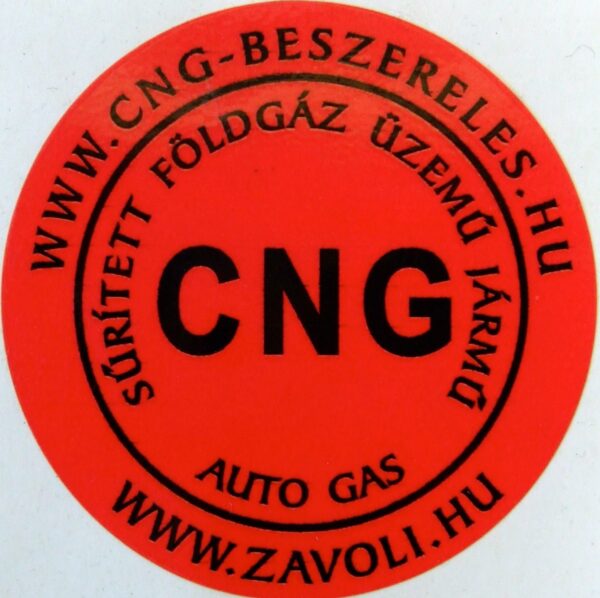 Piros matrica CNG